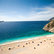 Glorious sandy beach from above